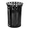 Alpine Industries Outdoor Metal Waste Receptacle - 38 Gallon Black ALP479-38 - alternate 9